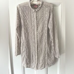 Boho Johnny Was eyelet lace blouse